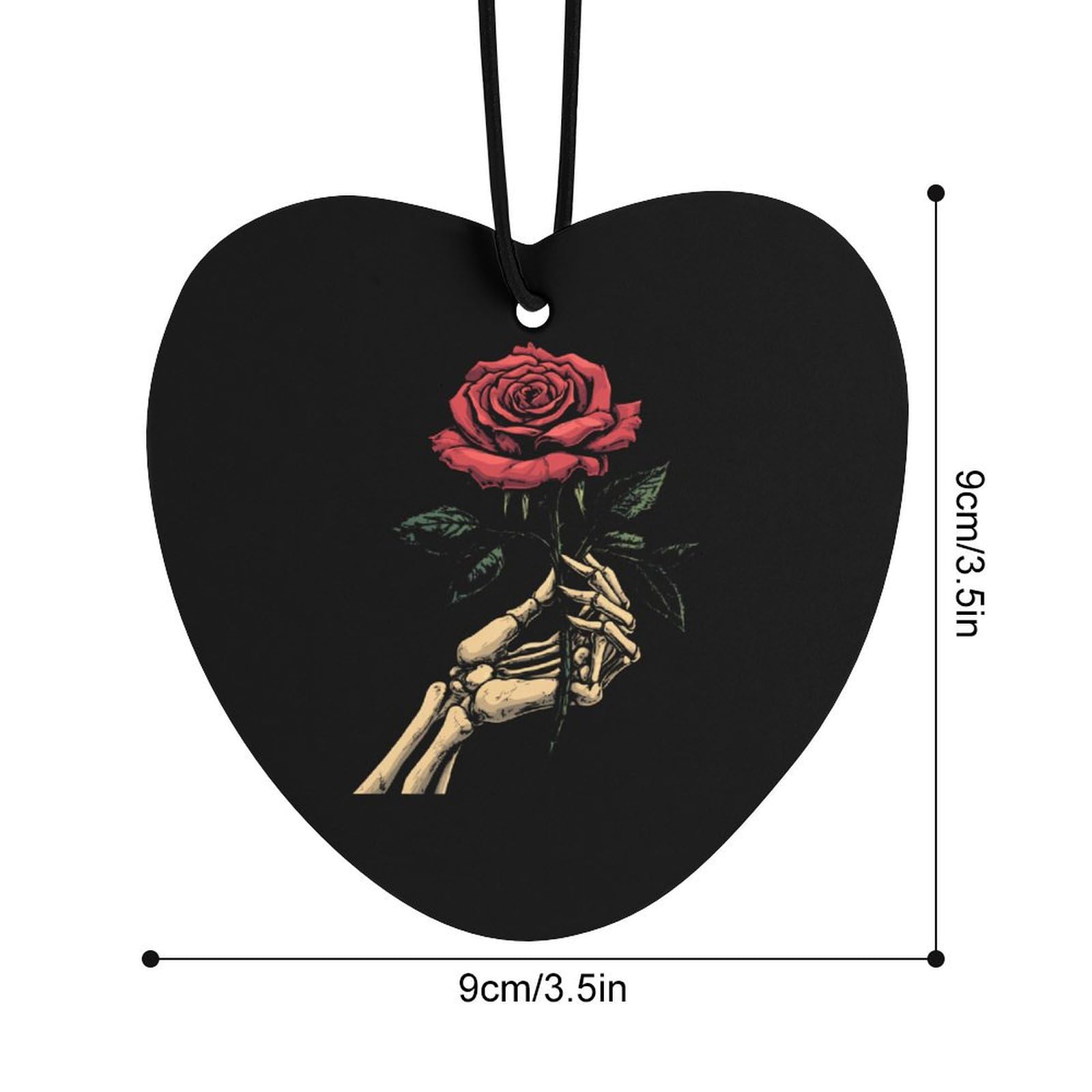 Skeleton Hand Holding Rose Car Air Freshener Hanging Aromatherapy Tablets for Car Accessories Love form