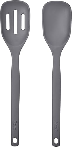 Miniatura 9 de Tovolo Elements - Juego de 2 cucharas de silicona para mezclar y ranurar para servir de cocina antiadherente, apta para lavavajillas, resistente al