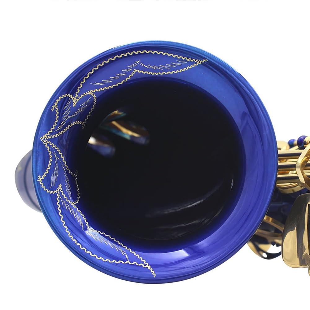 Accessori per strumenti a fiato per sassofono contralto professionale in mi bemolle in ottone laccato blu, completi per principianti