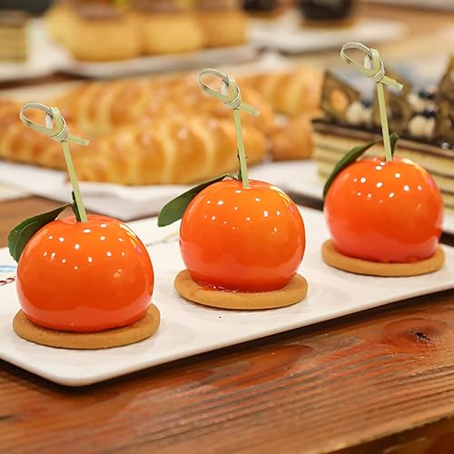 Miniatura 5 de 300 púas de cóctel de bambú de 4 pulgadas, palillos de nudos, brochetas, palillos de dientes para aperitivos y eventos