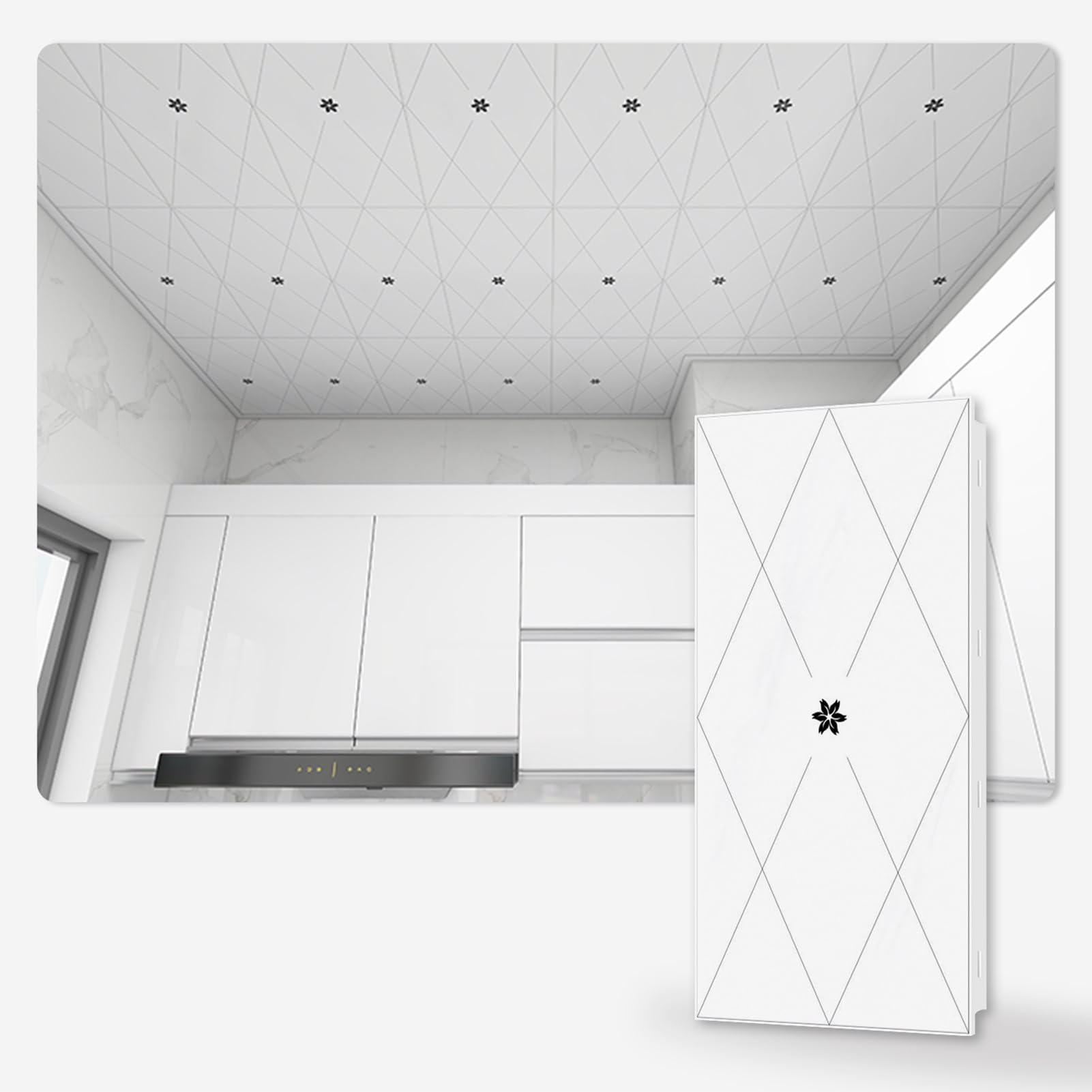 Azulejos de techo de aluminio para oficinas modernas y cocinas limpias