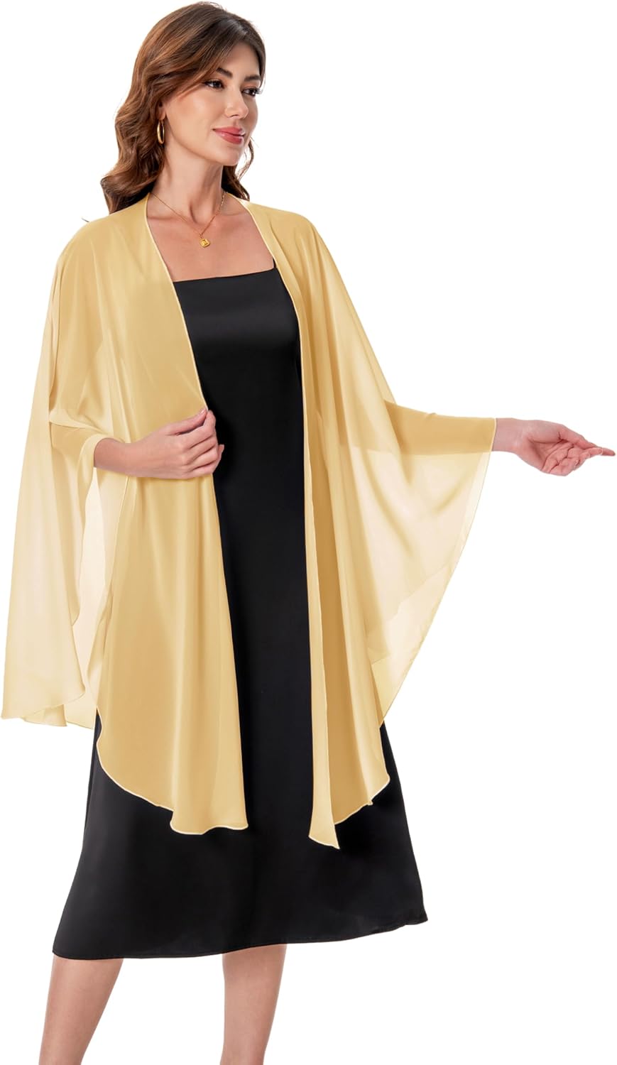 Baoqiya Chiffon Shawls and Wraps Wedding Party Shawl Scarf for Women Bridal Evening Dress on Special Occasion Dresses - Image 2