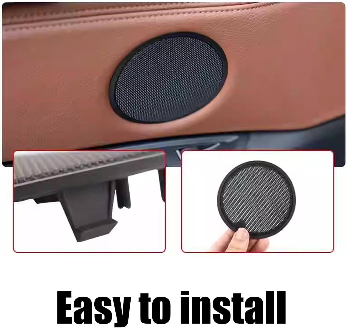 Front/Rear Door Woofer Loudspeaker Cover For BMW X5 X6 F15 F16 2015 2016 2017 2018 (Black)