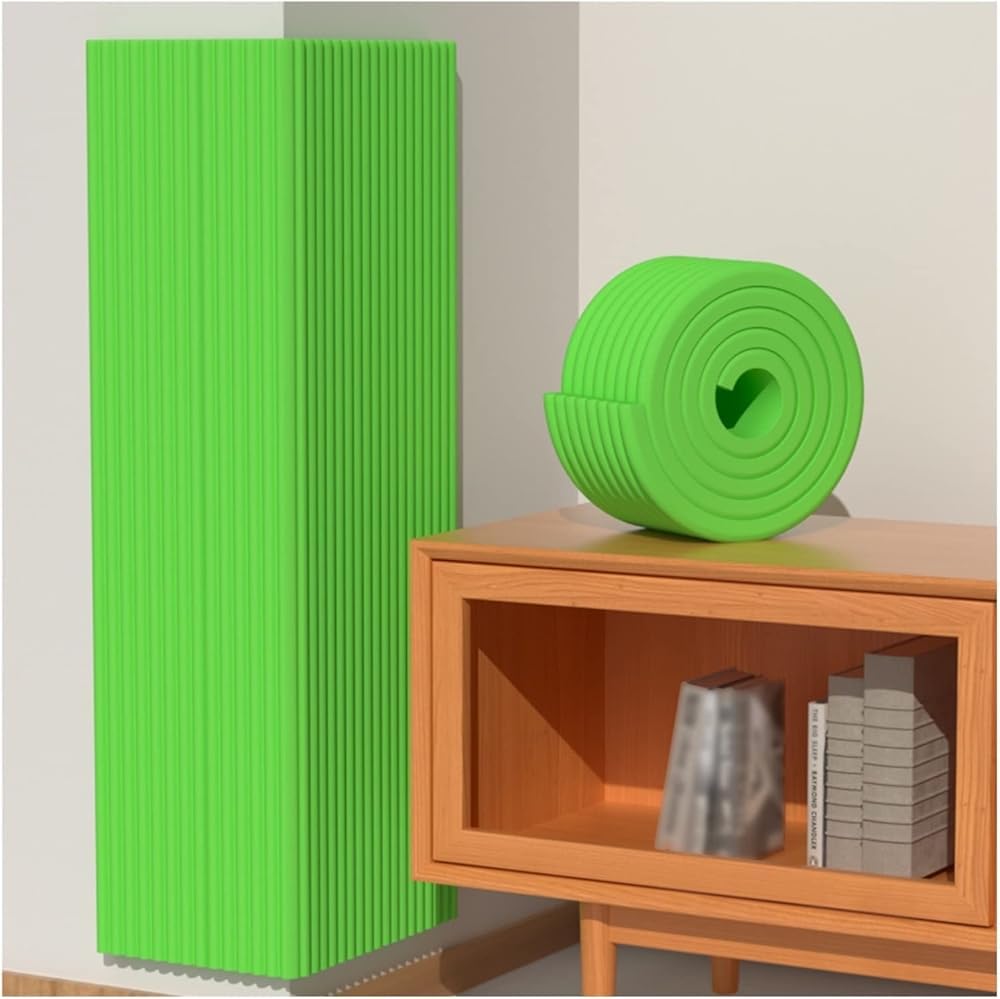 Protections d'angle en mousse pour tables et bureaux – Protection des bords tranchants pour enfants – Housses d'angle de sécurité multifonctions (4 m, vert)