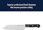 HENCKELS Solution Razor-Sharp 2-pc Set de couteaux, couteau Santoku 5 Couteau Santoku de pouce 7 Inch, ingénieur allemand Informé par 100+ Années de maîtrise, acier inoxydable 100+ Années de maîtrise. Lave-vaisselle sûr, idéal pour la cuisine quotidienne.