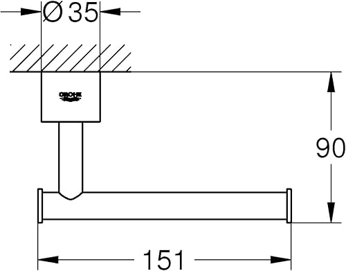 Miniatura 2 de Grohe 40313003 Atrio - Portarrollos de papel higiénico, color cromado Starlight