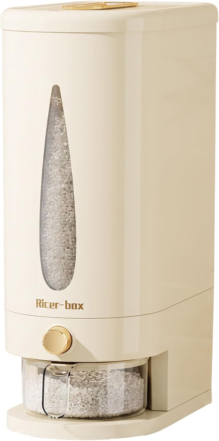 Rice Storage Holder Dispenser, Sealed Grain Container Storage, 10Kg