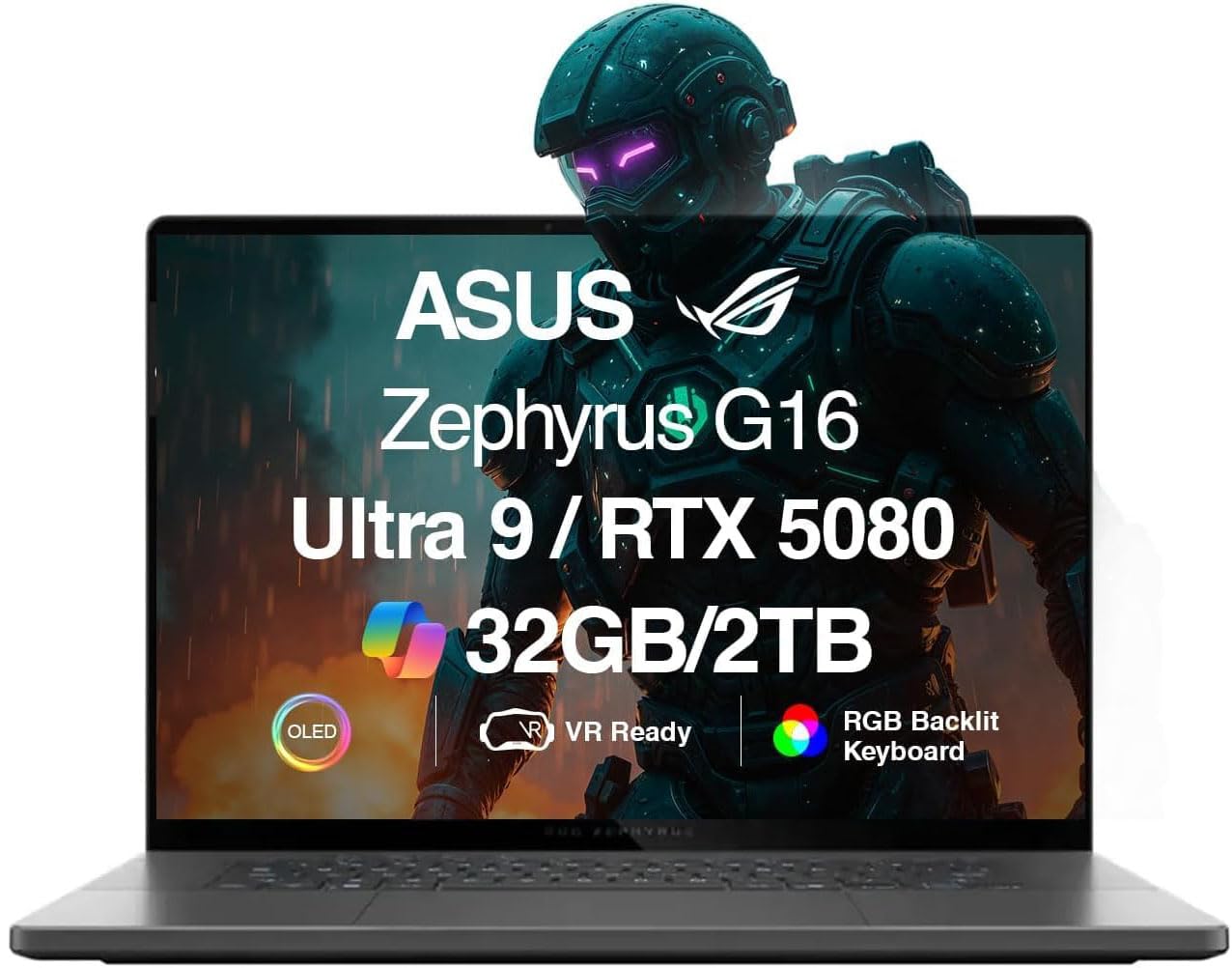 ASUS ROG Zephyrus G16, 16" Ultra 9-285H, RTX 5080, 32GB LPDDR5X, 2TB SSD