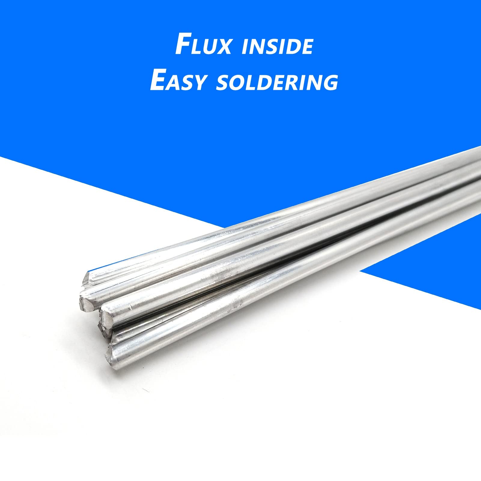 Solución Varillas de soldadura de baja temperatura con núcleo de fundente, varillas de soldadura fuerte de aluminio, barra de aluminio de bajo punto de fusión para todos los metales (Color : 30pcs,