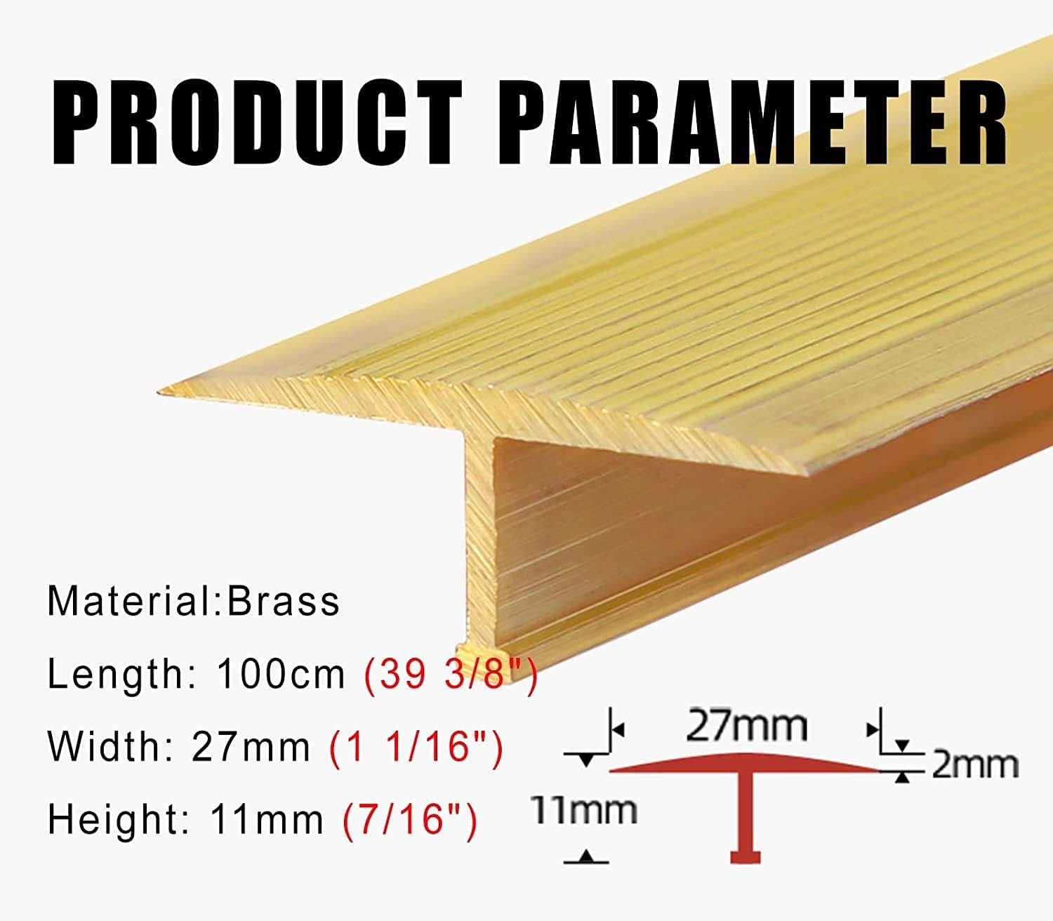Floor Transition Strip Floor Divider Strip, Transition Strip Ultra Narrow Pure Brass Transition Strips, Gap Connecting Gap Covering Joining Strips, Reducer Threshold Seam Binder, Flat Door Threshold (