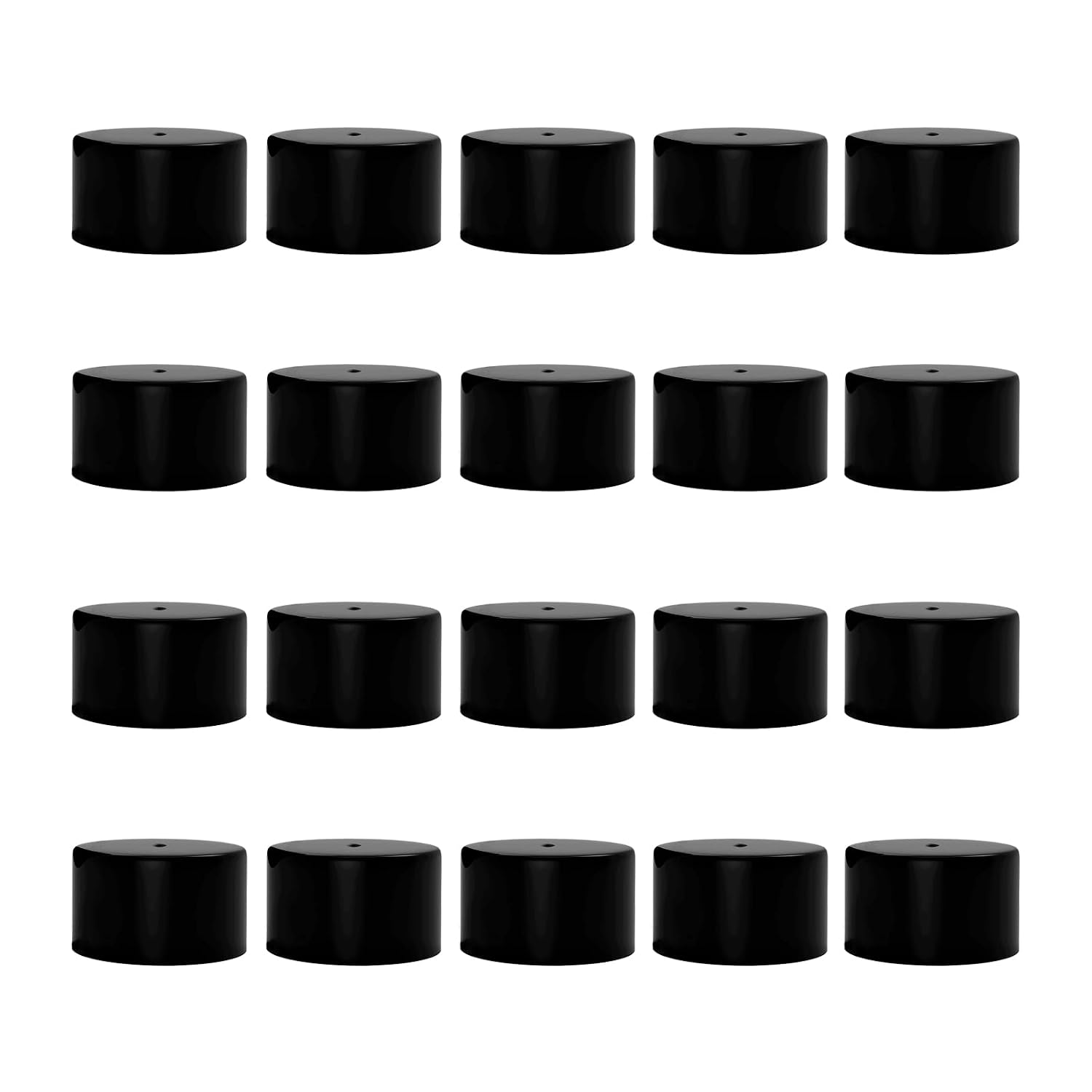 20Pcs Rubber End Caps ID 31mm (1-1/4 inch) Black Flexible Protective Caps Soft Elastic Dustproof Cover for Rod Tube Screw Bolt