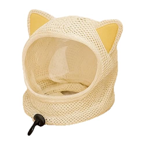 JSGHGDF Cómodo collar protector de orejas de gato para gatos, malla transpirable, cinturón regulable