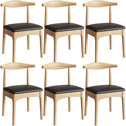 Miniatura 34 de YVYKFZD Solid Wood Dining Chairs Set, Armless Kitchen Chairs, Upholstered Dining Room Chair with Curved Back, Leisure Comfy Side Chair, for Living