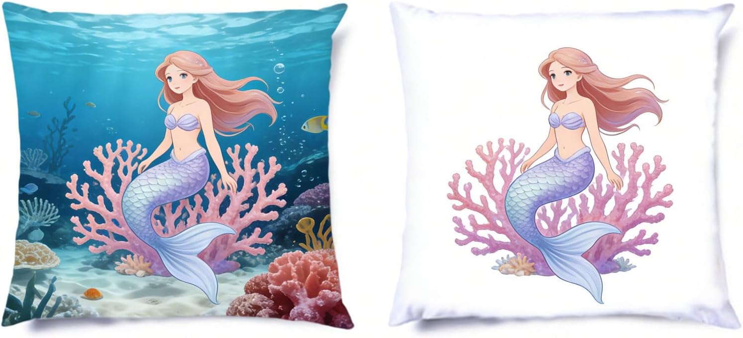 H-E Plain White Sublimation Blank Pillow Case DTF Printing Fashion Cushion Pillowcase Cover for Sublimation and DTF Printing DIY Throw Pillow Covers (10pcs/Pack)