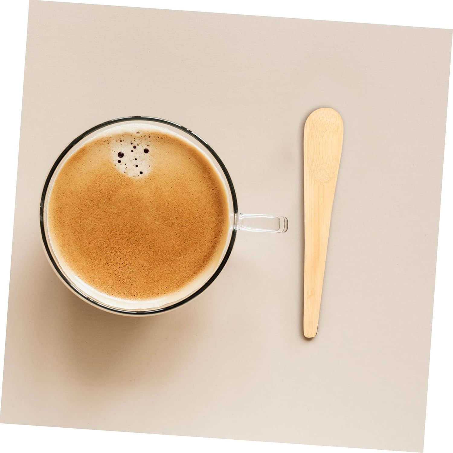 VOSAREA 10pcs Mini Wooden Ice Cream Spoons Dessert Stirring Spoons Small Wooden Stirrer for Coffee and Honey Suitable for Parties and Home Use