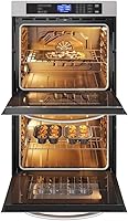 Vista 2 de Pemberly Row 5 cu. ft. Stainless-Steel Premium Convection Double-Unit Wall Oven.