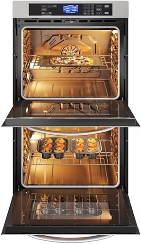 Miniatura 2 de Pemberly Row 5 cu. ft. Stainless-Steel Premium Convection Double-Unit Wall Oven.