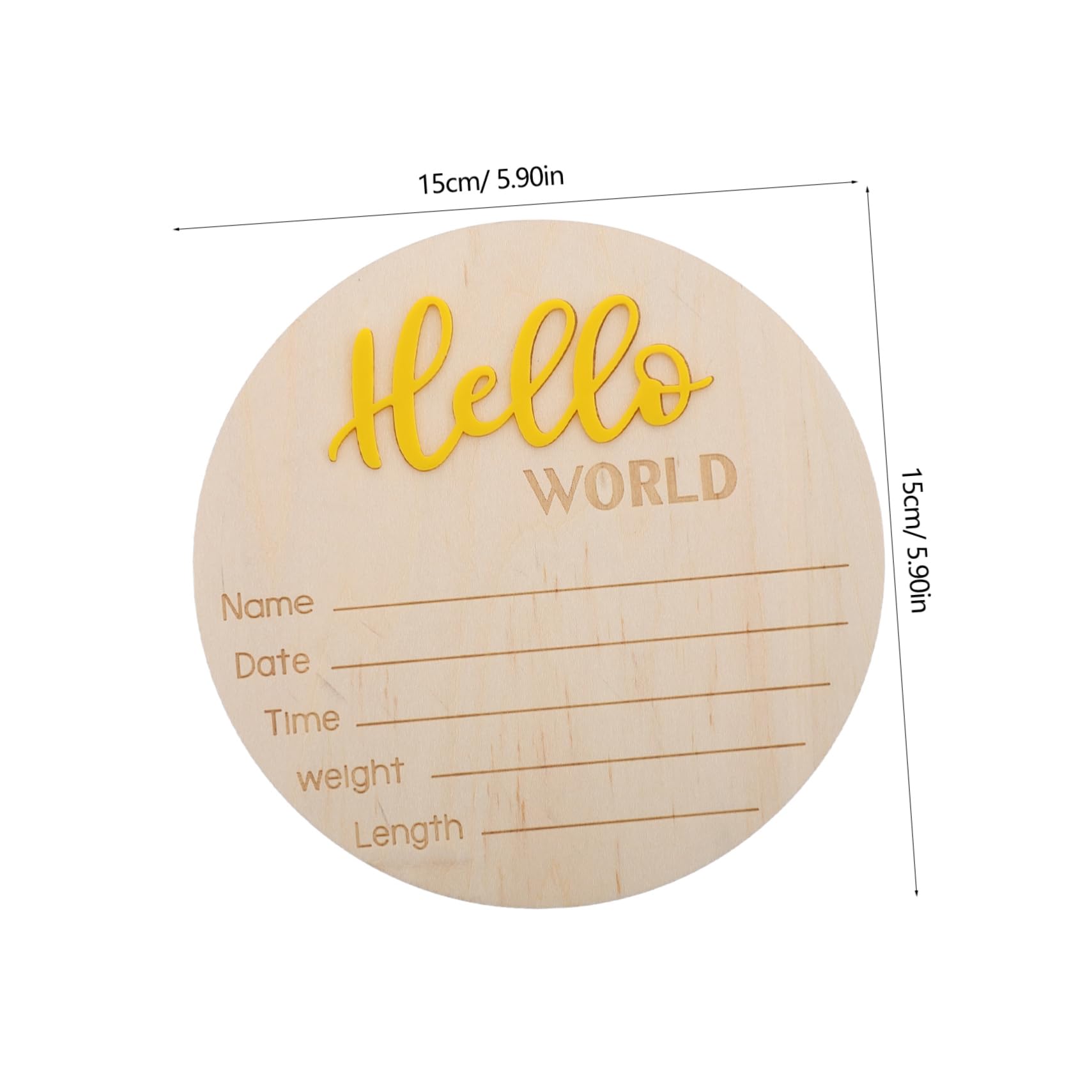 Abaodam Newborn Sign Card Baby Birth Sign for Showers Baby Announcement Name Rustic Nursery Decor