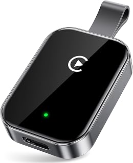 ZYW 애플 슈퍼 미니 에디션용 하이테크 무선 CarPlay 어댑터 | 유선 자동차 플레이를 무선으로 쉽게 업그레이드 | 아이폰 iOS 10+용 대기 시간 없는 인대시 내비게이션 GPS 동글 (실버 그레이)