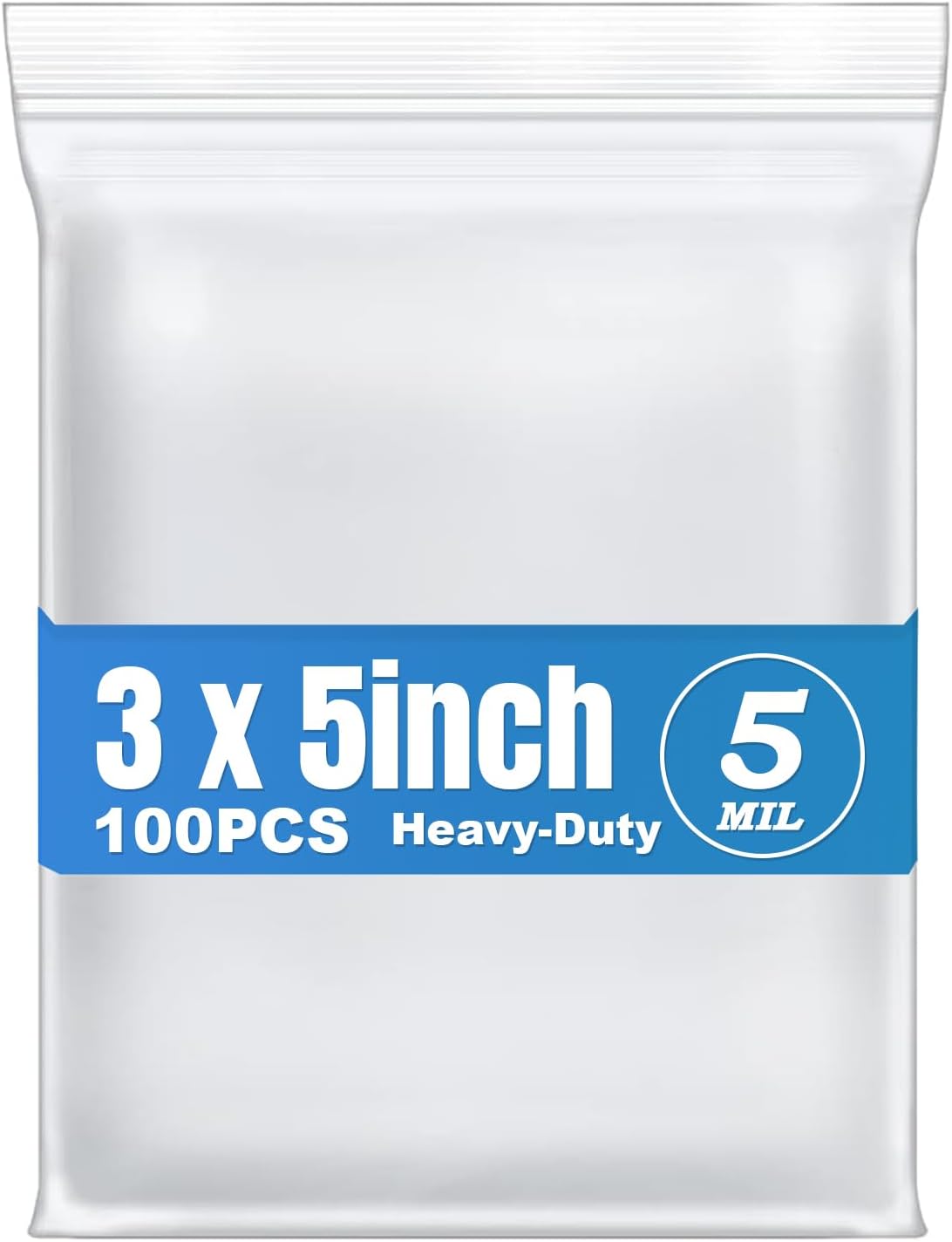 5Mil 1"x1" 100Pcs Small Plastic Bags Resealable Zip Seal Lock Poly Baggies