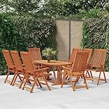 XinZaphrisal Klappbarer Gartenstuhl aus massivem Eukalyptusholz mit 5-Fach Verstellbarer Rückenlehne für Terrasse und Hof - Wasserdichtes Design für Bequeme Sitzpositionen im Freien