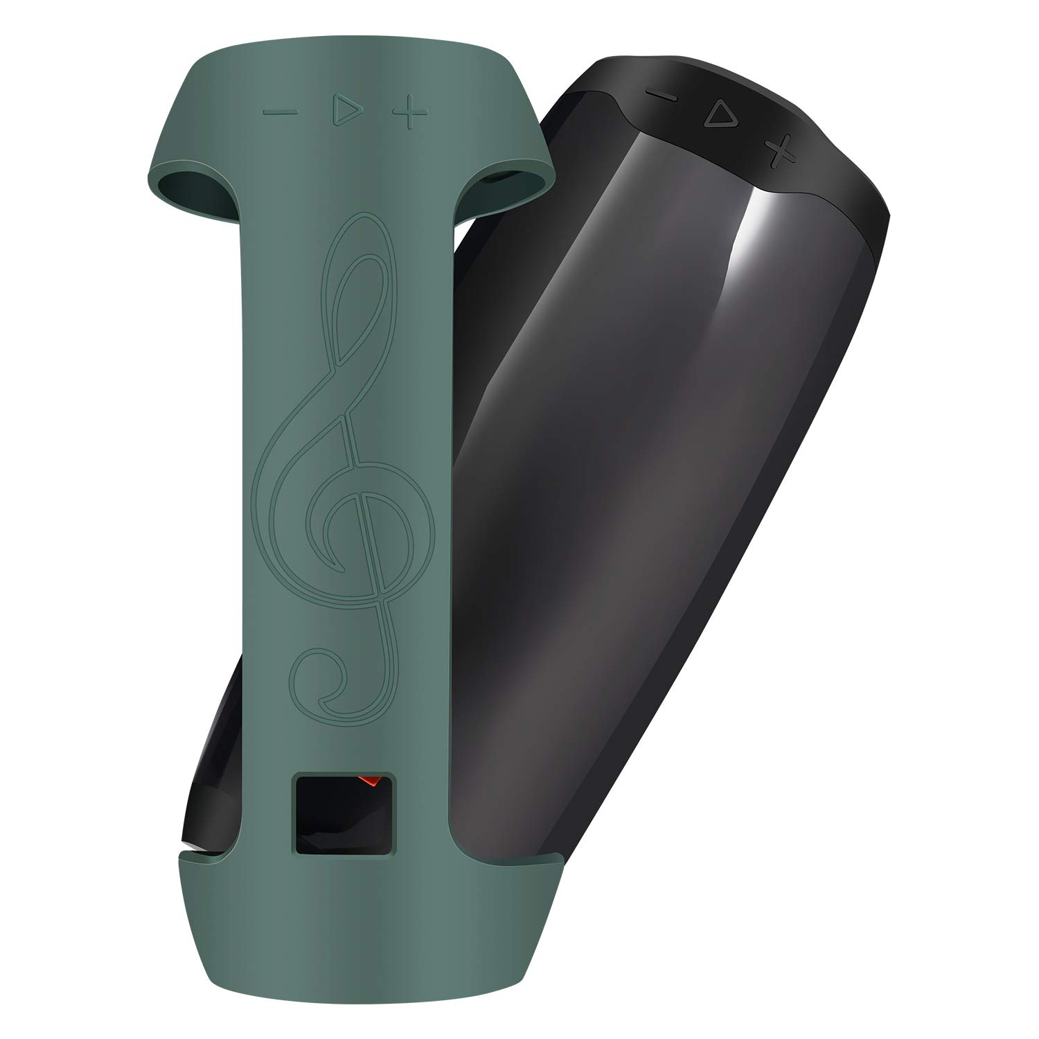 Stoßfeste Silikon-Schutzhülle für JBL Pulse 4 Lautsprecher, tragbare Schutzhülle mit Schultergurt und Metallschnalle, kratzfestes Bluetooth-Lautsprecher-Zubehör (grün)
