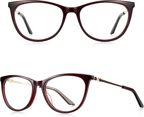 Miniatura 9 de RB.Pilot Gafas de lectura de ojo de gato para mujer, lectores de bloqueo de luz azul, montura de acetato y bisagra de resorte