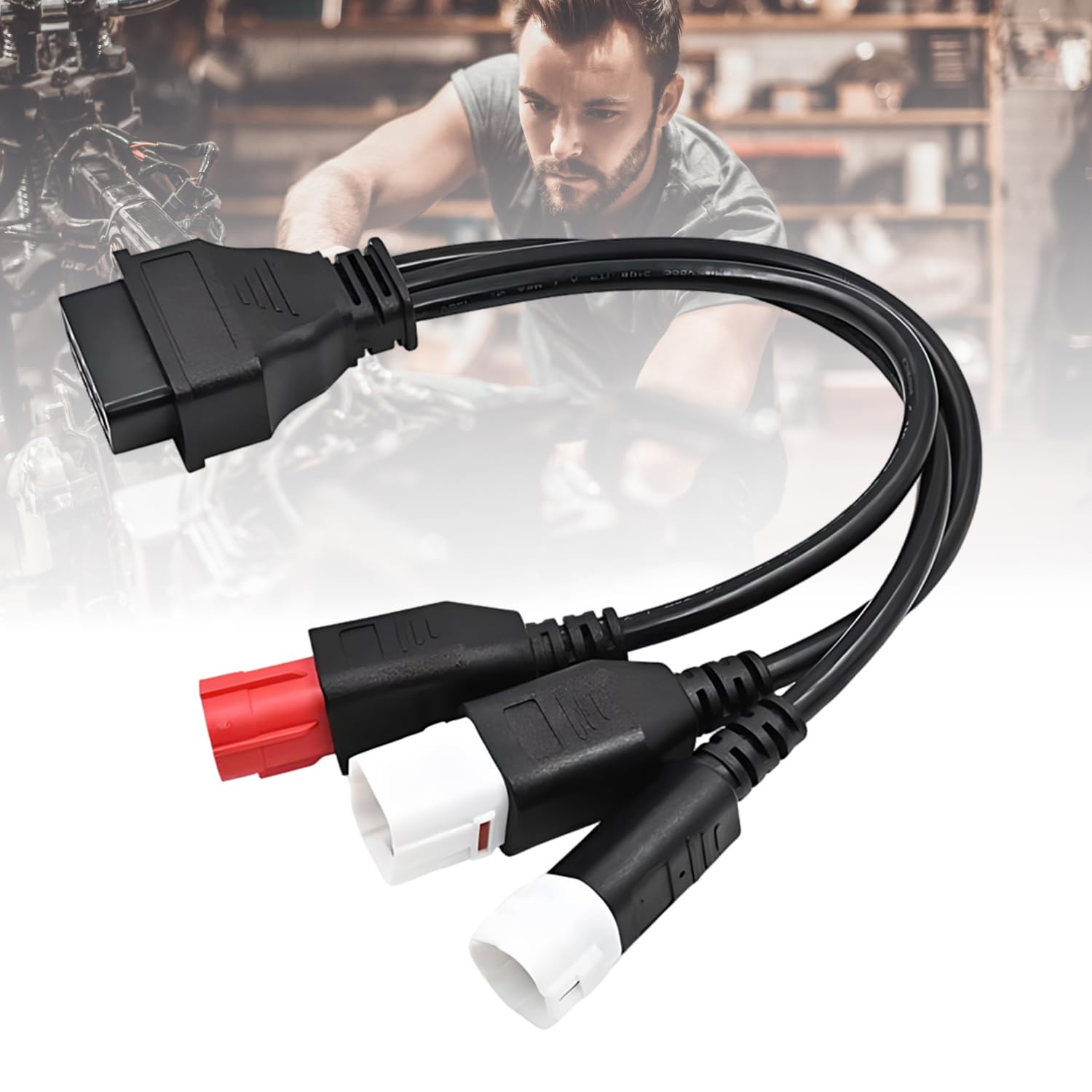 Câble Diagnostic Moto Adaptateur OBD2 6 à 16 Broches Foreverup | Diagnostic Moto Honda Câble ABS Cable Obd2