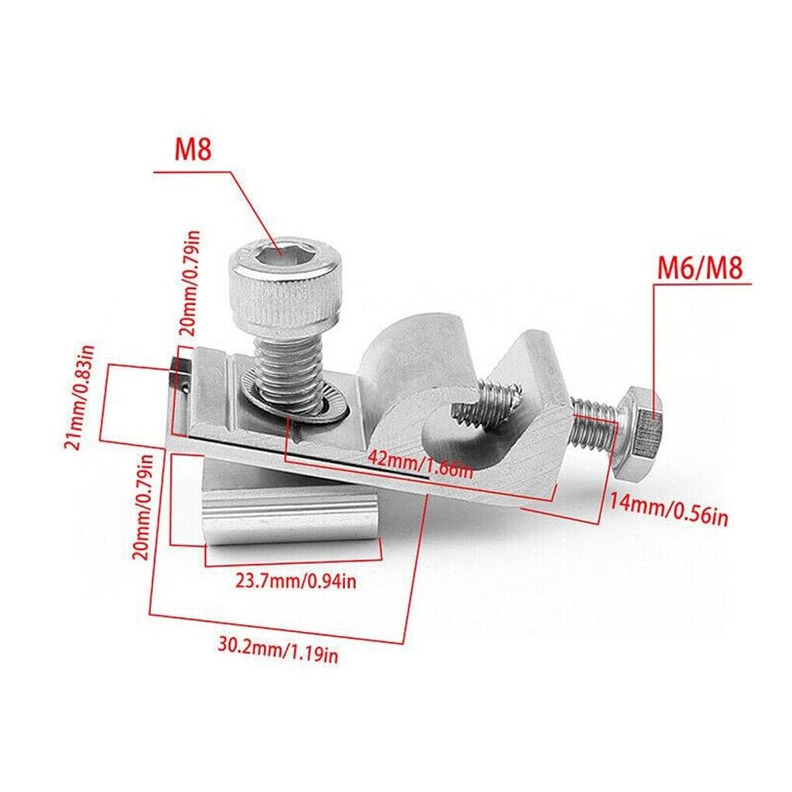 Yuecoom 5pcs Photovoltaic Grounding Clamps,Photovoltaic Grounding Terminal Solar Panel Ground Terminal Cable Lug for with Various Aluminum Pv Guide Rails