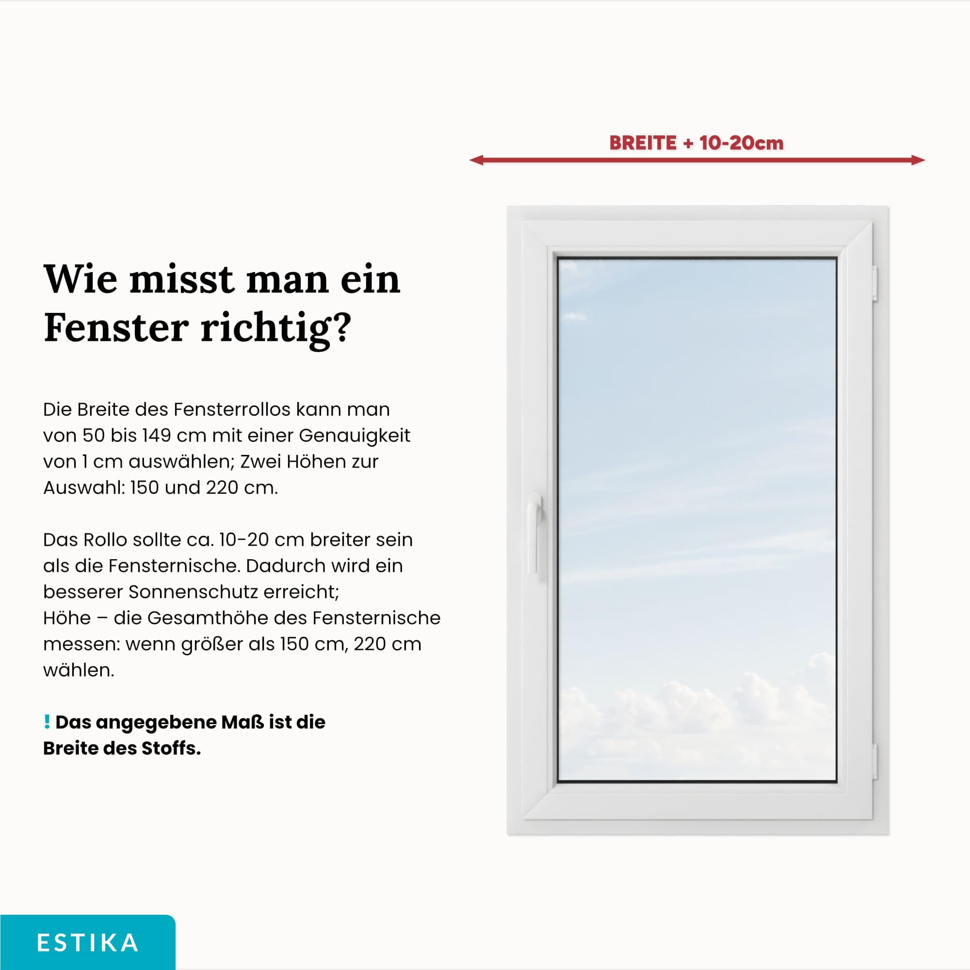 Estika Rollo mit Bohren Deckenmontage und Wandmontage, Breite: 110 cm, Höhe: 220 cm, Farbe: Grau 2, 25 Stoff Farben, Fenster rollos für innen, Sichtschutz für Fenster und Balkontür