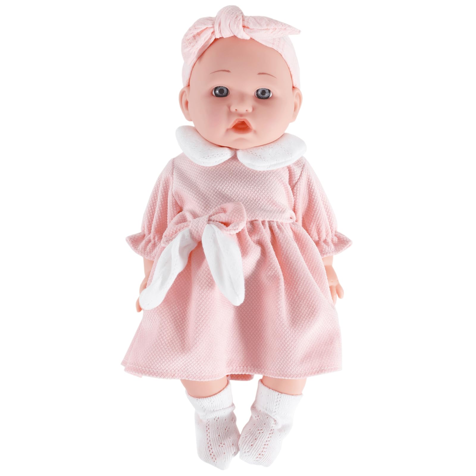 Ropa y accesorios de muñeca de 12 pulgadas con diadema, sombrero, calcetines, 4 paquetes para muñecas de 10, 11 y 12 pulgadas (no incluye muñeca) 6