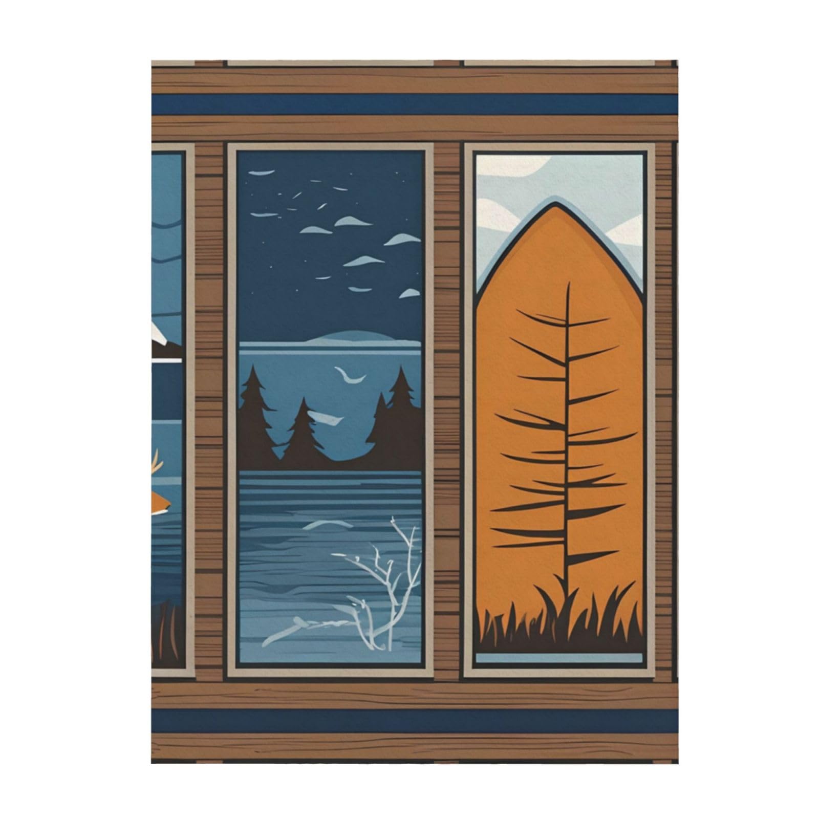 Couverture lit motif cerf chaude Lodge Bear pour canapé salon