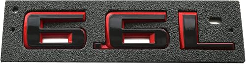 Miniatura 5 de 2 insignias de motor de 6.6 L L8T V8 Litro de gasolina emblema de 6.6 L logotipo adhesivo de repuesto para Silverado 1500 2500 3500 HD Sierra