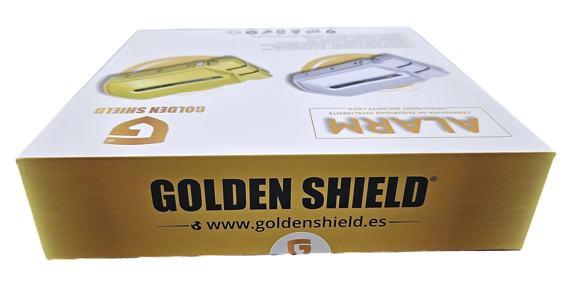 Golden Shield Cerradura Invisible de Seguridad con Alarma 120db para Puertas, Inalámbrica, con 4 Mandos a Distancia
