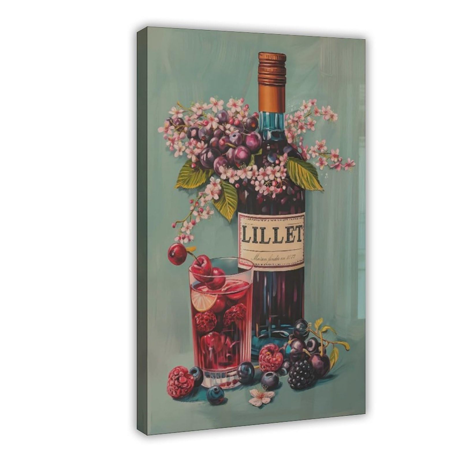 Bareronor Retro Kitchen Decor Dining Room Canvas Poster Bedroom Decor Landscape Office Room Decor Gift 24" L X 36" W