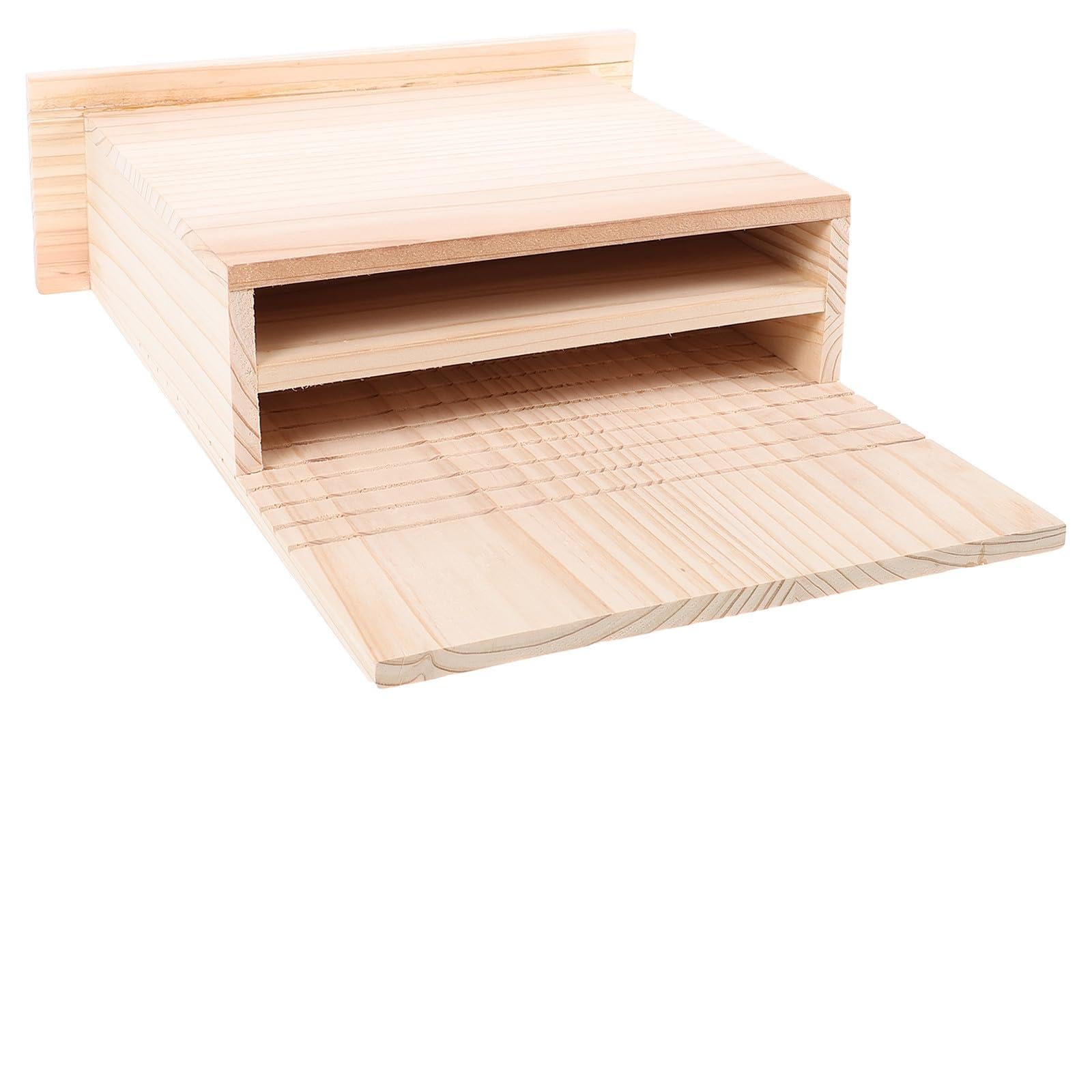 CALLARON Nichoir à Chauves-Souris en Bois Beige Résistant aux Intempéries, Écologique et Pratique pour Jardin Extérieur et Cour