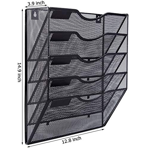 Easepres EP-WALL-5TBK 5 Pocket Mesh Hanging Wall File Organizer thumb #3