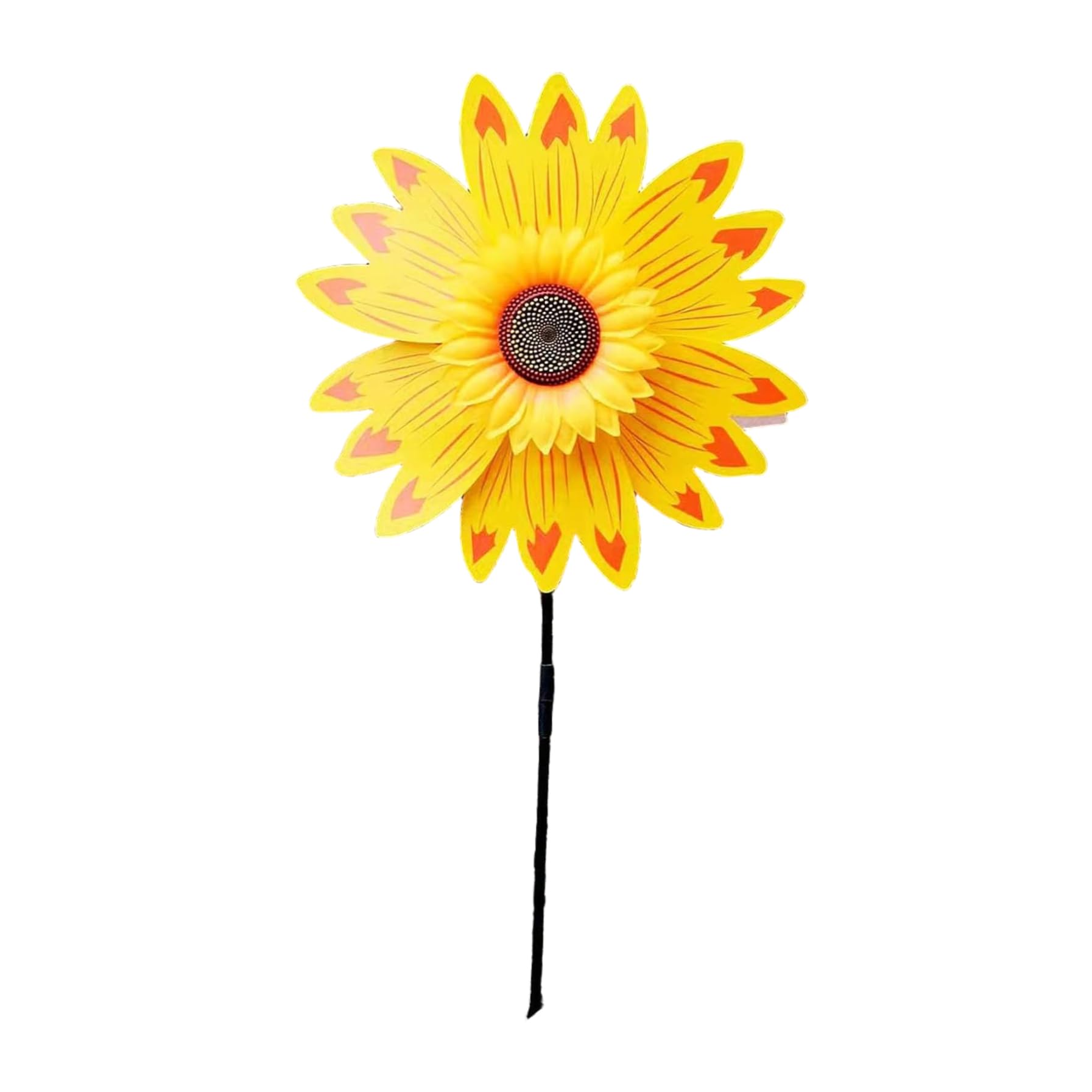 Sunflower Wind Spinner with Stake Portable Plastic Decorative Sunflower Wind Spinners Outdoor for the Yard Garden Kindergarten