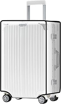 FF1 Luggage Protector Suitcase Cover PVC Bag Dust Proof Travel Suitcase Fits Most 30"