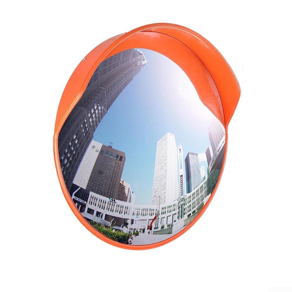 Traffic Convex PC Mirror,18 Inch Wide Angle Blind Spot Safety Mirror for Road Corner Parking Garage Driveway Warehouse Store