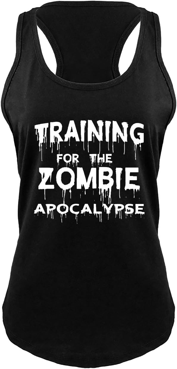 Comical Shirt Ladies Training for The Zombie Apocalypse Racerback