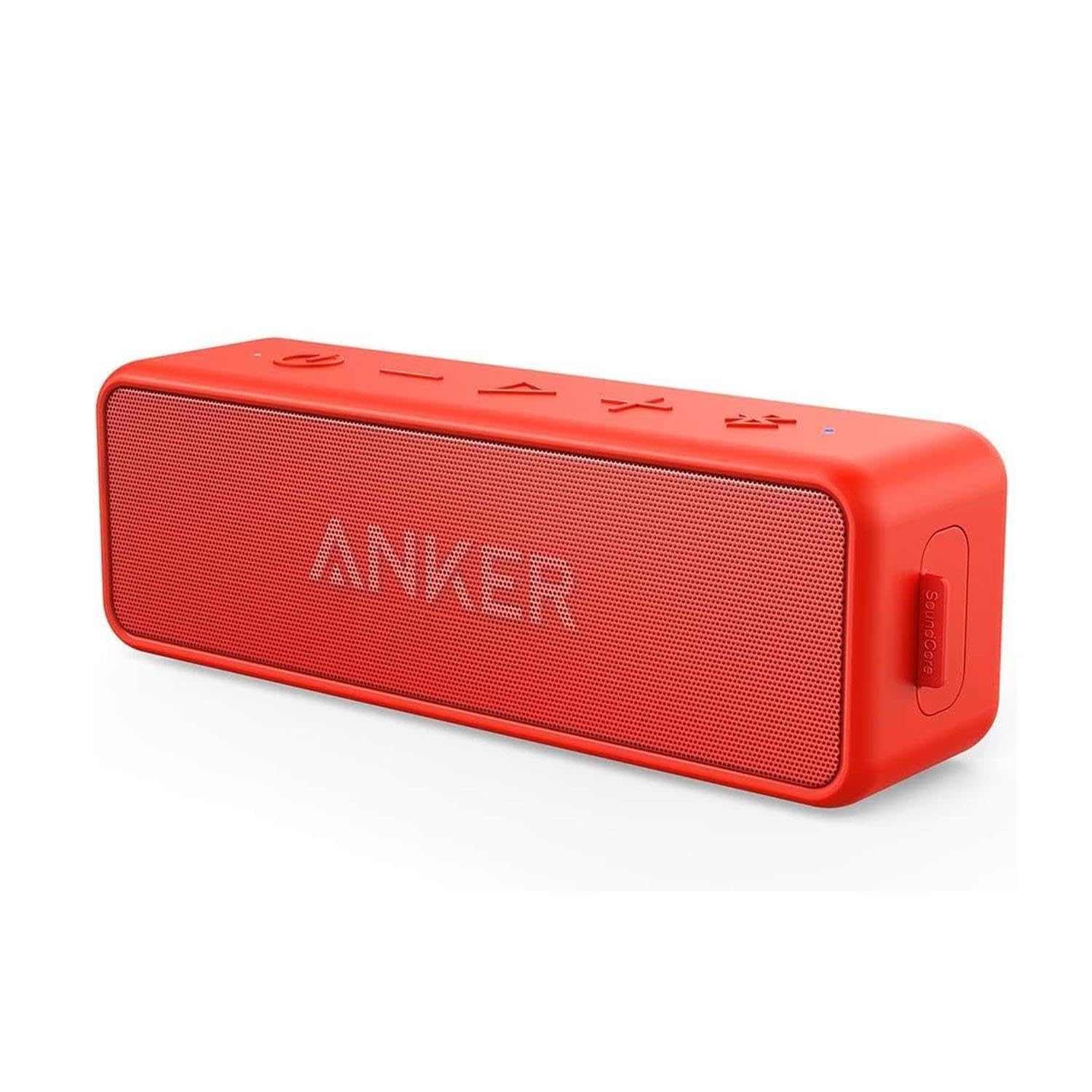 Soundcore by Anker 2 Bluetooth Hoparlör, 12W Geliştirilmiş Ses, IPX7 Suya Dayanıklılık, 24 Saat Çalma Süresi, Kırmızı