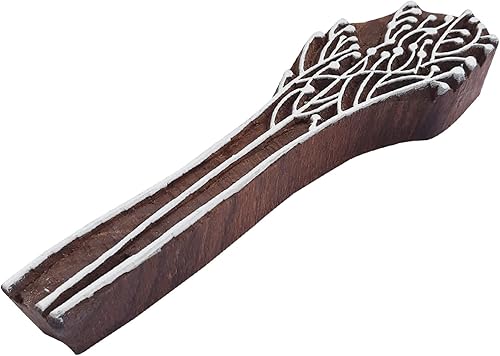 Miniatura 8 de Royal Kraft Border - Bloque de impresión de madera - DIY Henna tela textil papel arcilla cerámica sello ESIHtag004