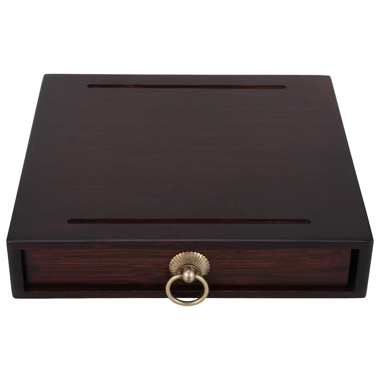 Boîte de rangement Beaupretty en bois massif avec tiroir de style vintage pour bureau