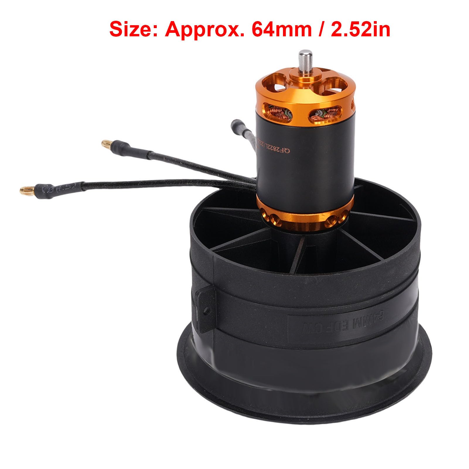 2100KV 64mm Ducted Fan Brushless Motor Kit, 12 Blades Fan with Integrated Control Board, Ideal for Computer Cooling