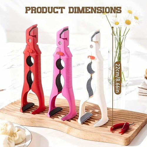 Miniatura 7 de Pinza de placa caliente 3 en 1, clip multiángulo antiquemaduras y herramienta de agarre de placa caliente con cerradura para soporte acogedor de