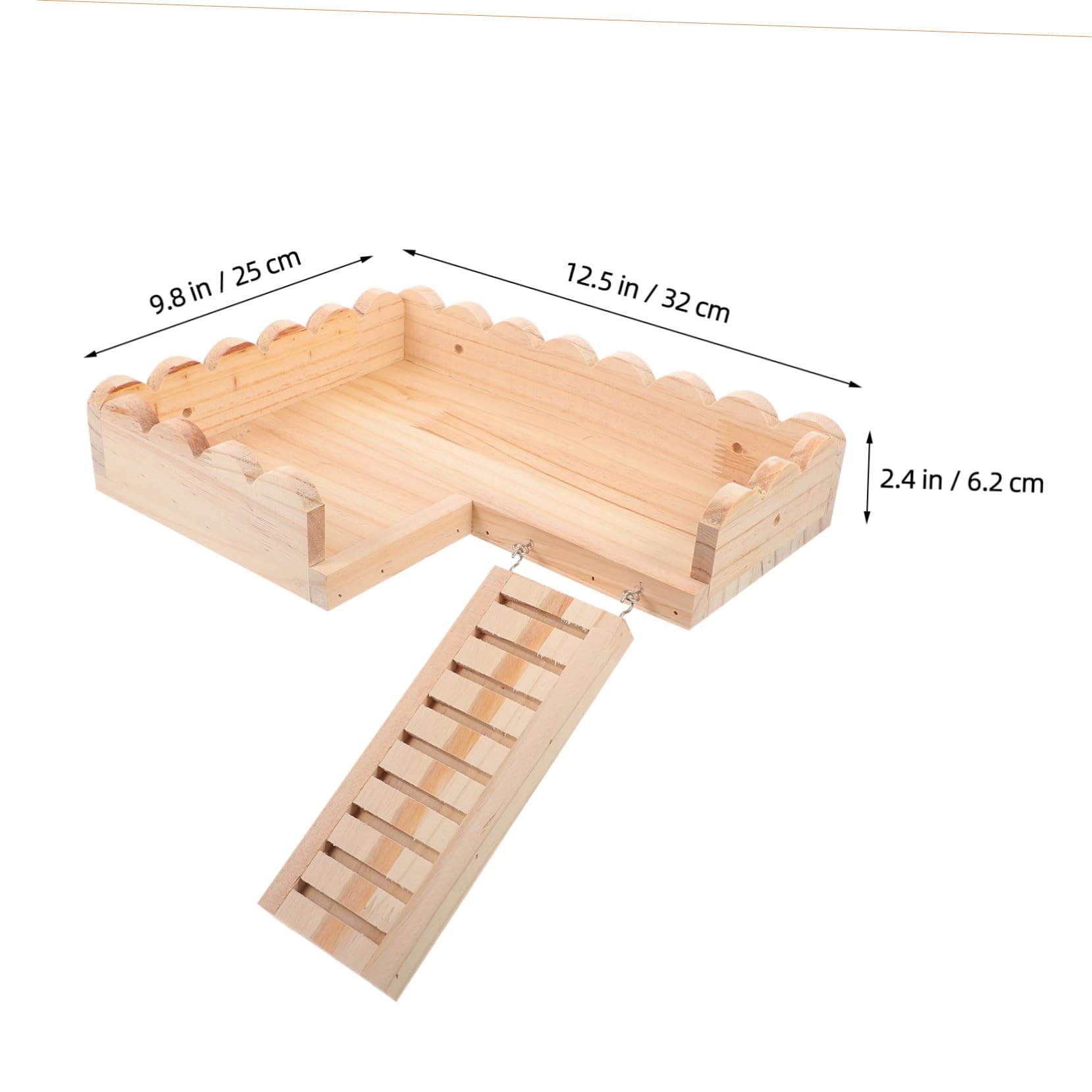 Hamsterplattform aus Massivem Holz Plattformspielzeug für Kleintiere Einfache Montage Leicht zu Verstauen für Chinchilla Ratte