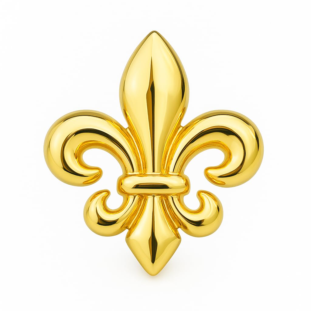 Lot 4 Pins Fleur de Lys | Broche Fleur Classique et Elégante | Pin's France Doré Argenté Noir | Pins pour Femme Costume Homme | Accessoires de Chemise Mariage Française Luxe