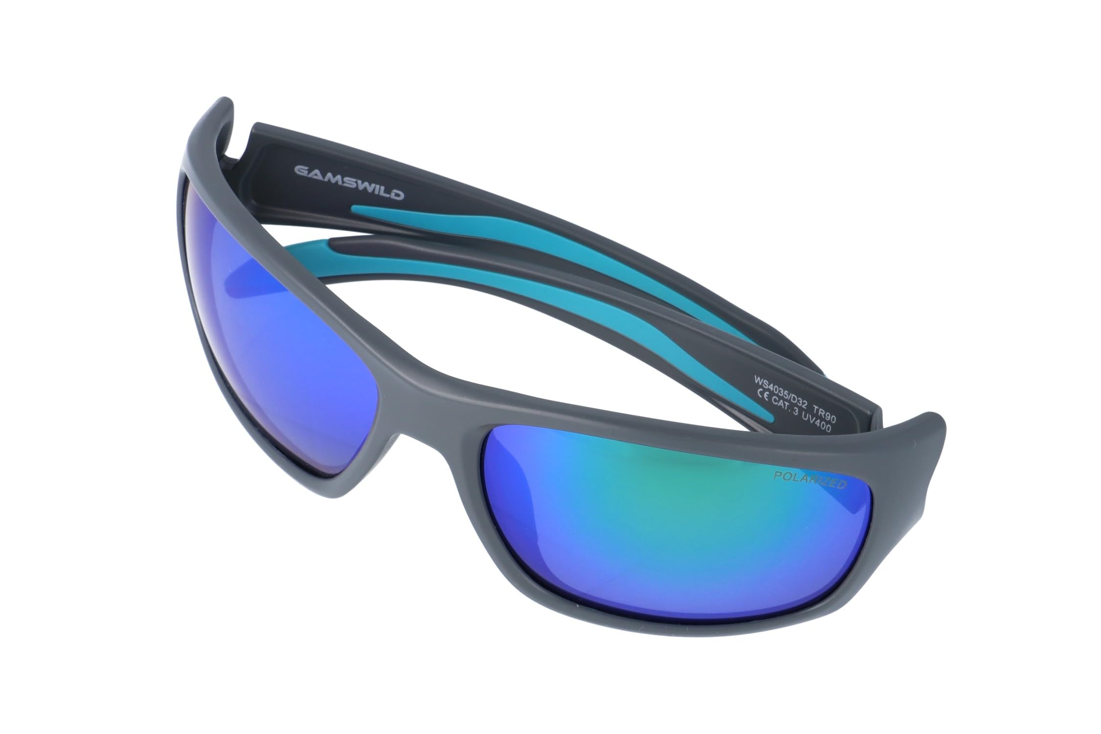 Gamswild WS4035 okulary przeciwsłoneczne z polaryzacją GAMSSTYLE okulary rowerowe okulary narciarskie okulary sportowe dla kobiet i mężczyzn unisex | szare | czarne | niebieskie |