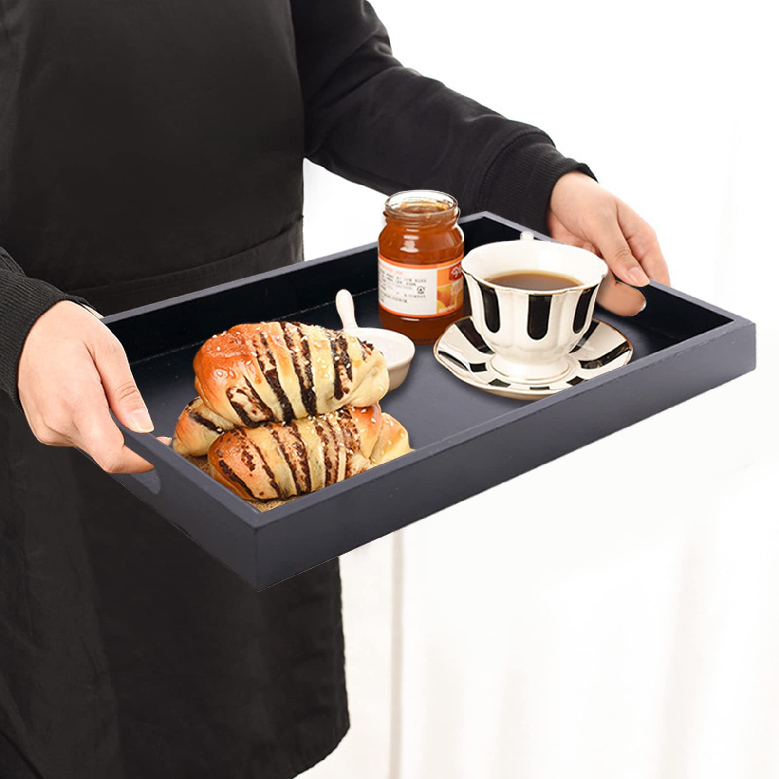 木製プレート サービングトレイ長方形木製サービングトレイ 3枚セット パーティ 木製プレート サービングトレイ長方形木製サービングトレイ 3枚